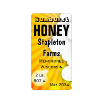 Rótulos de salto de mel e nuvens