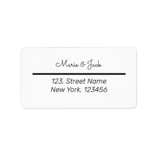 Etiqueta rótulos de texto branco simples e minimalistas