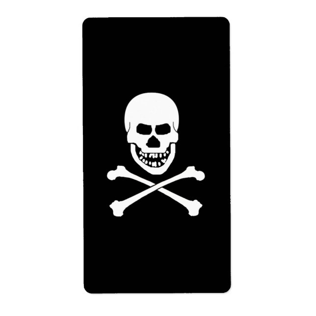 Etiqueta Rótulos de Vinho Crânio e Crossbones (Frente)