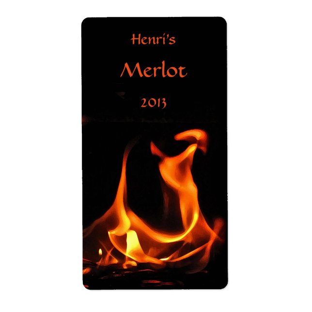 Etiqueta Rótulos de Vinho de Fogo Dançante (Frente)
