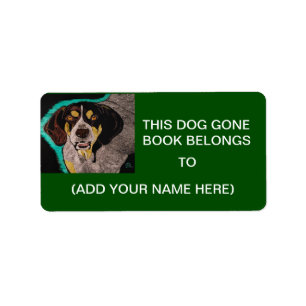 ETIQUETA RÓTULOS DO LIVRO DE DOG GONE