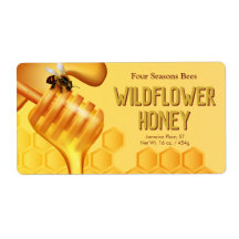 Rótulos Dourados de Produto Amarelo-Corante de Abe