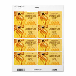 Etiqueta Rótulos Dourados de Produto Amarelo-Corante de Abe