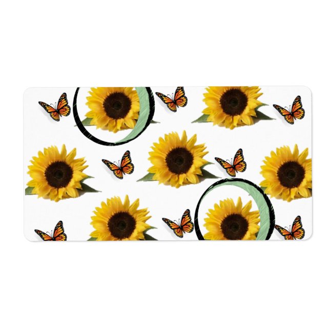 Etiqueta Rótulos Florais Girassol (Frente)