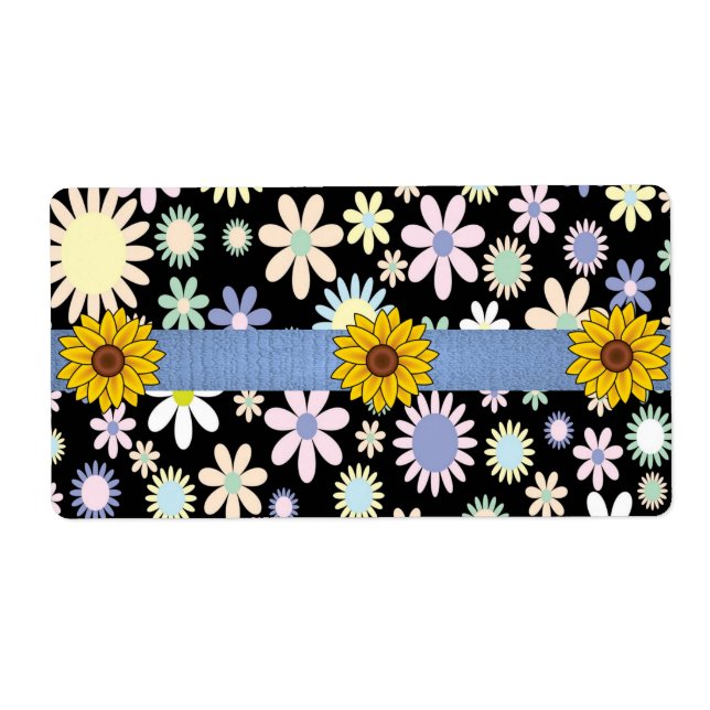 Etiqueta Rótulos Florais Girassol (Frente)