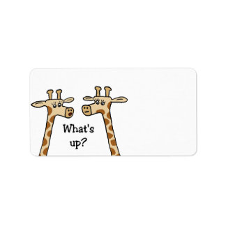 Etiqueta Rótulos girafas engraçados