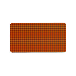 Etiqueta Rótulos Laranja Tartan
