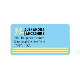 Etiqueta Rótulos monogramados - multicolorido