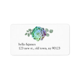 Etiqueta Rótulos Rustic Succulent Address