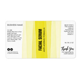 Etiqueta Rótulos Séricos De Garrafa Amarelo-Estriado