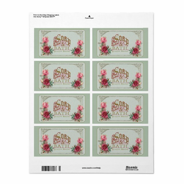 Etiqueta Rótulos ~ SOAP & BATH (Toda a folha)