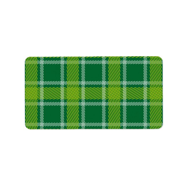 Etiqueta Rótulos Verdes do Tartan (Frente)