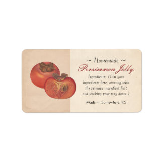 Etiqueta Rótulos Vintage Persimmon