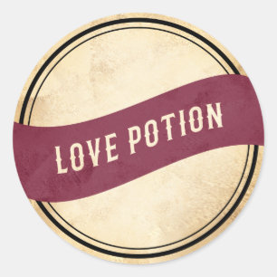 Etiqueta roxa da poção de amor do apothecary do