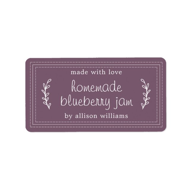 Etiqueta Roxo de Aroma de Aroma Rústico (Frente)