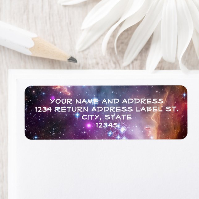 Etiqueta Roxo Espacial Exterior Galáctico (Insitu)