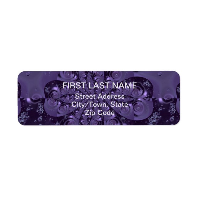 Etiqueta Roxo Líquido Roxo Elegante (Frente)