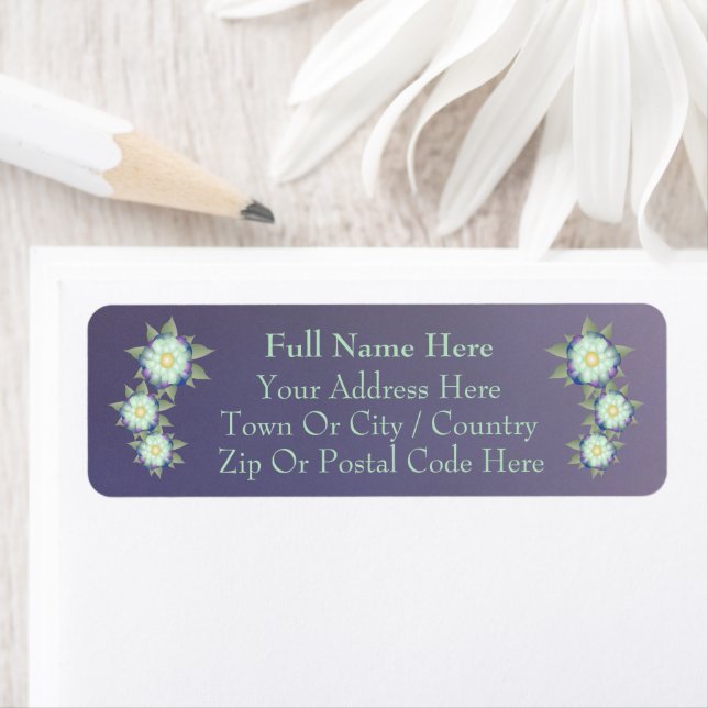 Etiqueta Roxo Plum com Teal (Insitu)