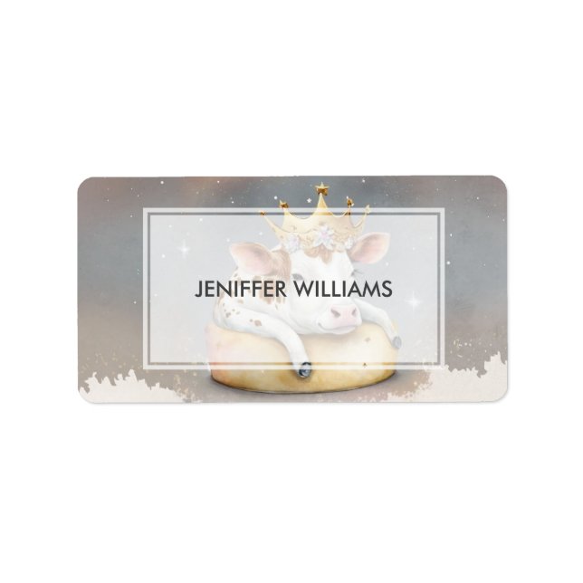 Etiqueta Royal Cow Dreaming on Cheese Throne                (Frente)