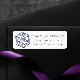 Etiqueta RPG Dice | Galaxy Fantasy Tabletop Gamer Endereço