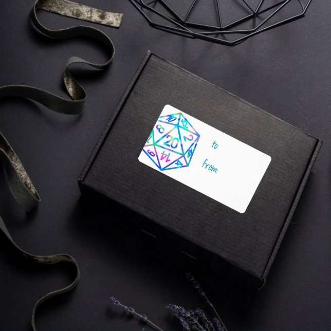 Etiqueta RPG Dice | Holo Fantasy Tabletop PnP Gamer Persona (Criador carregado)