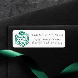 Etiqueta RPG Green Dice | Fantasy Tabletop Endereço PnP