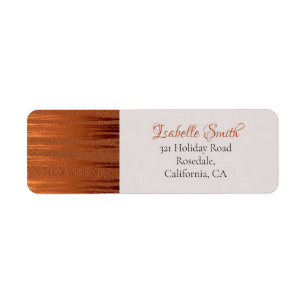 Etiqueta RSVP Casamento Metalizado Cobre Falso Distress Ten