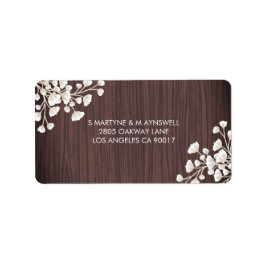 Etiqueta RSVP de Casamento de Gypsophila por Bebês de Madei