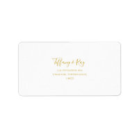 RSVP de Endereços RSVP de Casamento Dourado do Ele