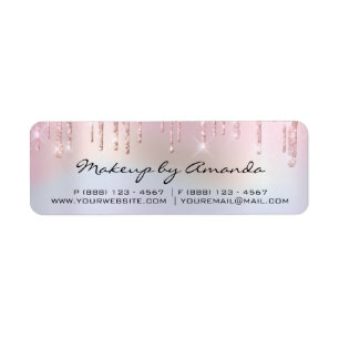 Etiqueta RSVP Holográfico Ombre Pastels Drips BRIDE Sweet16