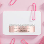 Etiqueta RSVP Nova Cinza de Rosa de Prata de Endereço de Ca<br><div class="desc">Decorada com uma delicada cor-de-rosa, cor-de-rosa, textura em pó. O roteiro elegante em branco suave completa a aparência. Esta etiqueta de endereço de devolução pode ser personalizada para promoção da marca, bem como qualquer evento especial como casamento, chá de panela, festa de janto, festa de noivado, festa de aniversário e...</div>
