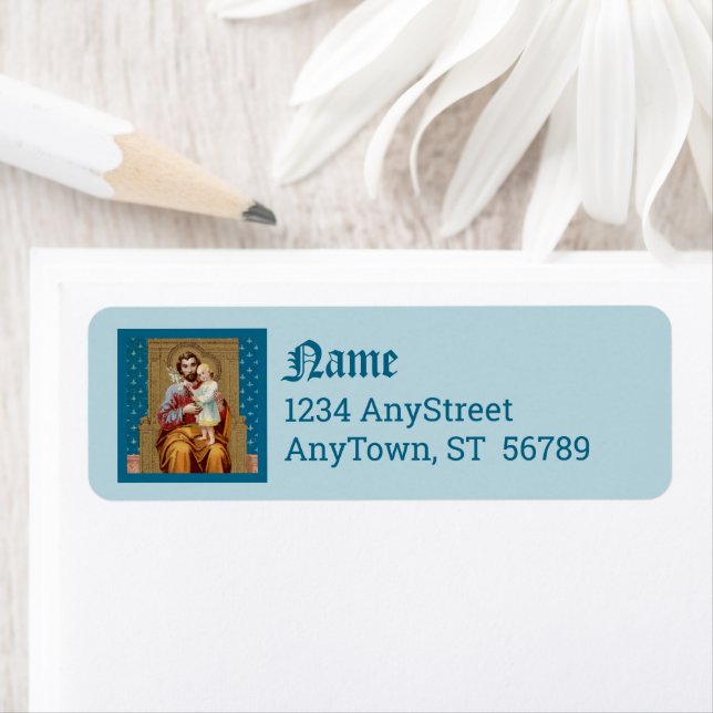 Etiqueta Rua encantada. José com Criança Cristo Toddler (Insitu)