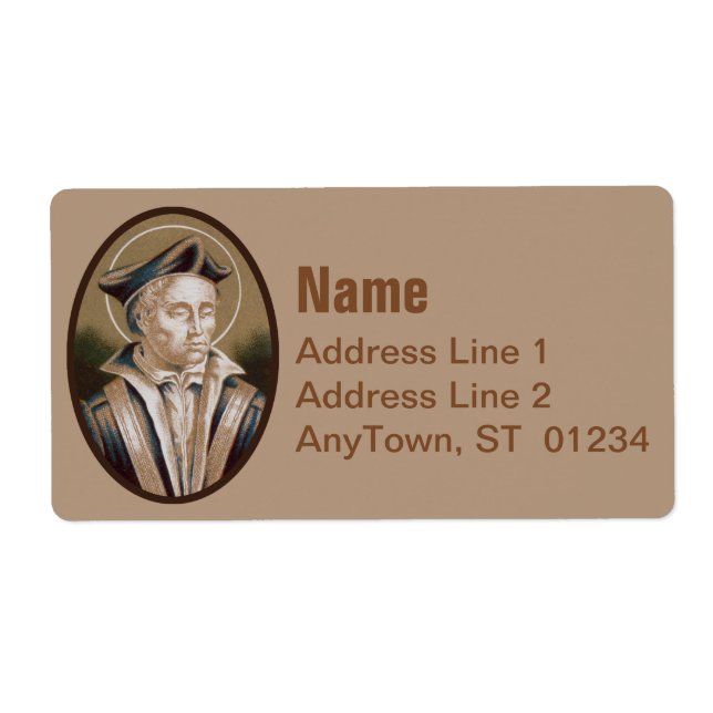 Etiqueta Rua. Ivo de Kermartin (M 005) (Frente)