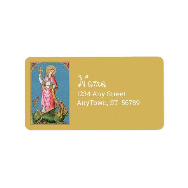 Etiqueta Rua. Margaret de Antioch (SAU 038) (Frente)