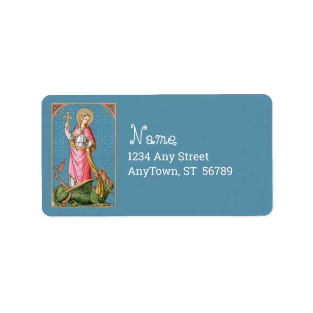 Etiqueta Rua. Margaret de Antioch (SAU 038) (Frente)