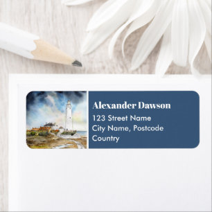 Etiqueta Rua Mary Lighthouse Whitley Bay Newcastle upon Tyn