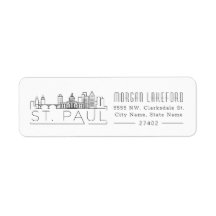 Rua. Paul, Minnesota Estilizou Skyline