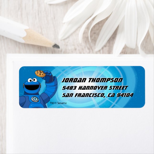 Etiqueta Rua Sésamo | Mecha Builders Cookie Monster (Insitu)