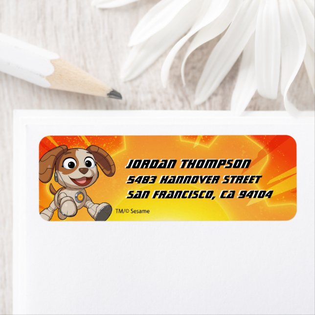 Etiqueta Rua Sésamo | Mecha Construtor Tango Em Ação (Insitu)