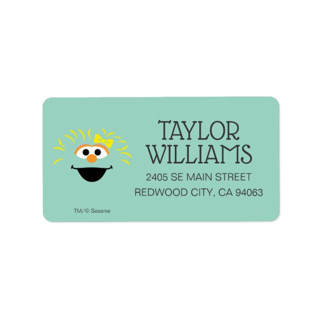 Etiqueta Rua Sésamo | Rosita Face Art (Frente)