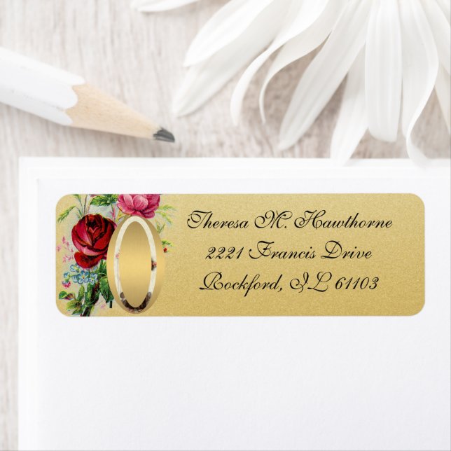 Etiqueta Ruas, Rosas Dourados católicos elegantes (Insitu)