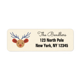 Etiqueta Rudolph Return Address Label