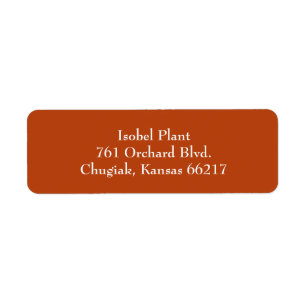 Etiqueta Rust Red Simple Return Address Labs