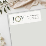 Etiqueta Rustic Cotton Pine Joy Christmas Wreath Endereço<br><div class="desc">Se precisar de mais alguma personalização,  por favor,  sinta-se à vontade para me enviar uma mensagem em yellowfebstudio@gmail.com.</div>