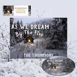 Etiqueta Rustic Country Christmas Return Address<br><div class="desc">A Christmas Return Address Label designed with a rustic,  country cottage in the snow. To personalize with your family name and address,  simply replace the sample text using our easy template. It's fast and easy.</div>