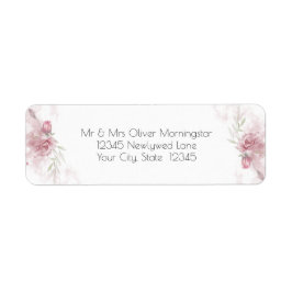 Etiqueta Rustic Dusty Rosa Floral