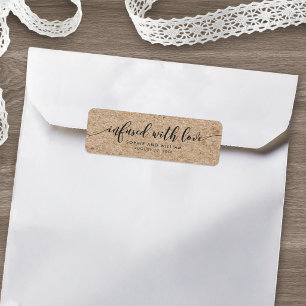 Etiqueta Rustic Faux Kraft infundida com o favorito do casa
