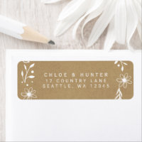Rustic Floral Botanal Wreath Faux Kraft