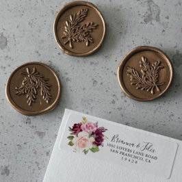 Etiqueta Rustic Floral Botanical Foliage Return Address