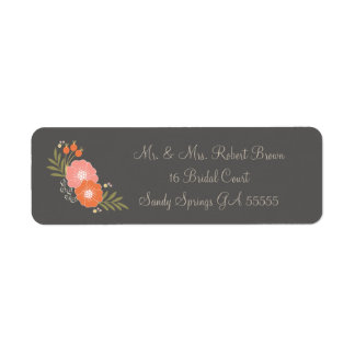 Etiqueta Rustic Floral Mr e Mrs Address Labels